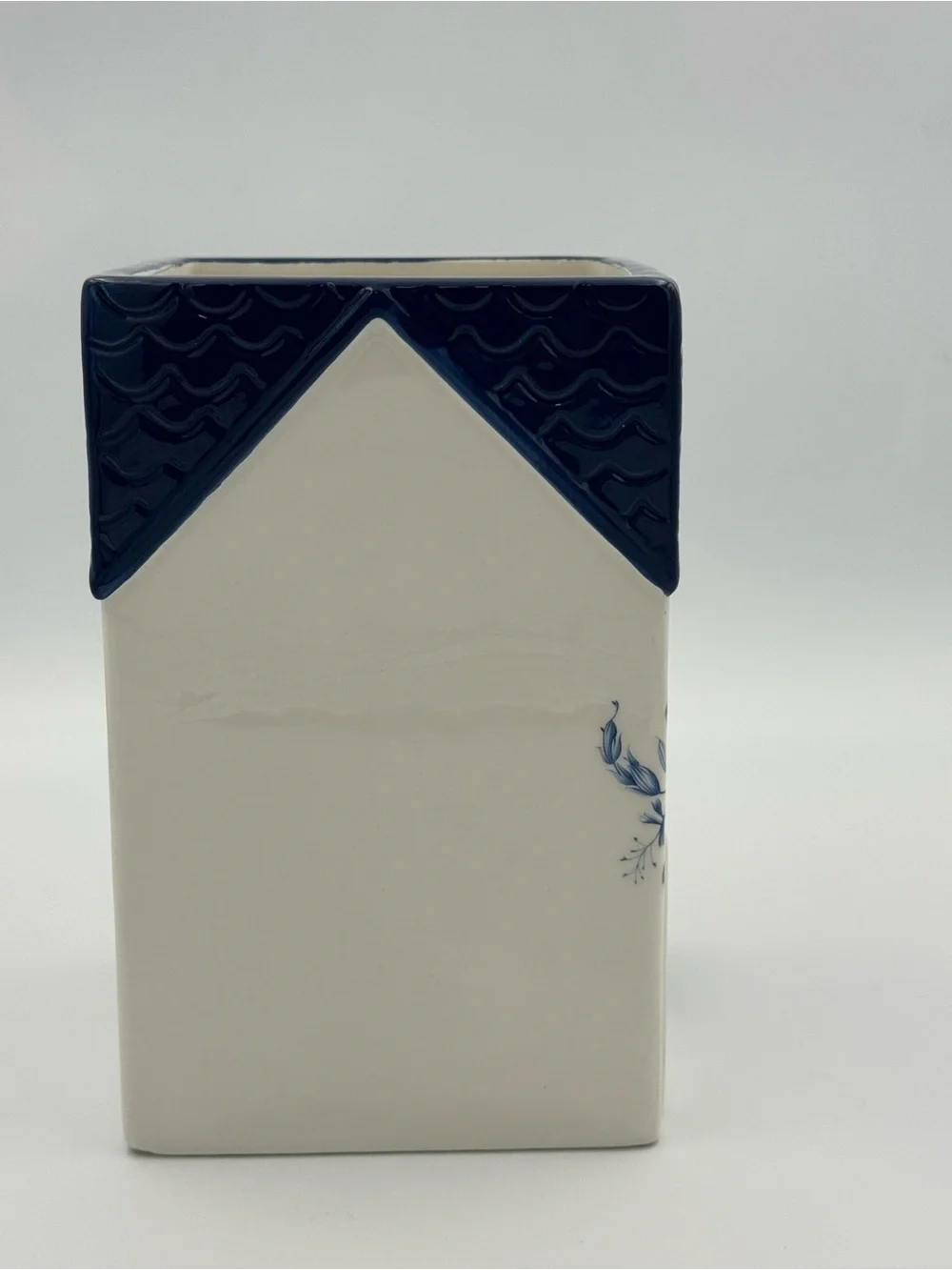 Beau Monde Blue‎ White Floral House Utensil Holder Cottagecore Kitchen Decor